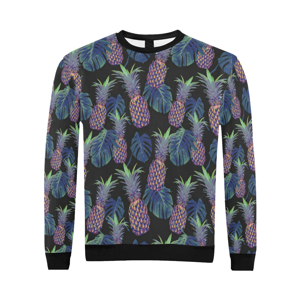 Pineapple Pattern Print Design PP04 Men Long Sleeve Sweatshirt