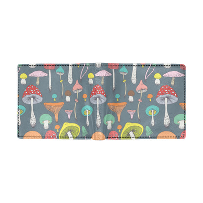 Mushroom Pattern Print Design A03 Men's ID Card Wallet