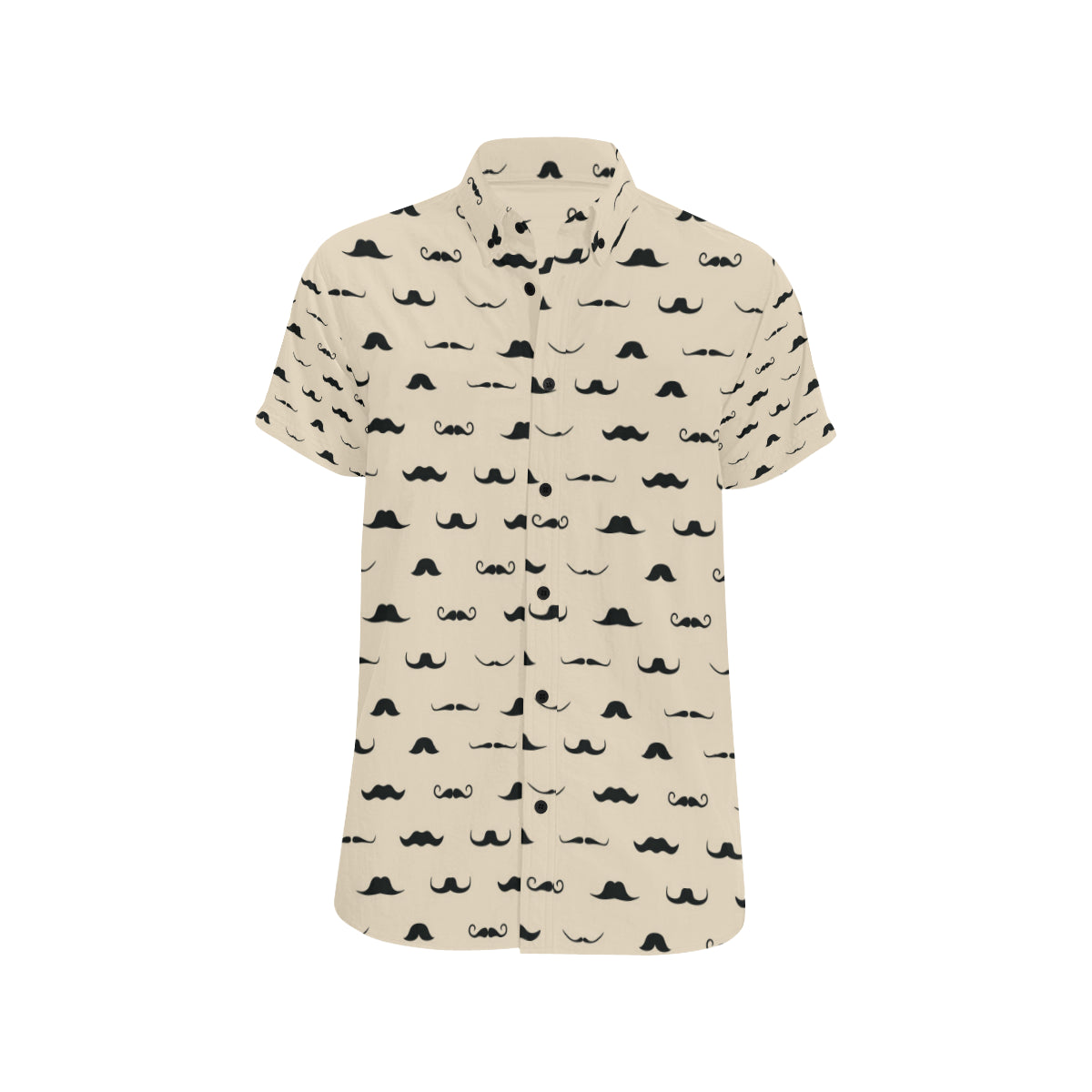 Mustache Pattern Print Design A03 Men's Short Sleeve Button Up Shirt