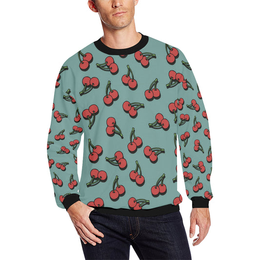 Cherry Pattern Print Design CH03 Men Long Sleeve Sweatshirt