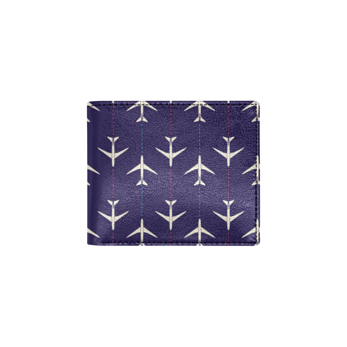 Airplane Pattern Print Design 03 Men's ID Card Wallet