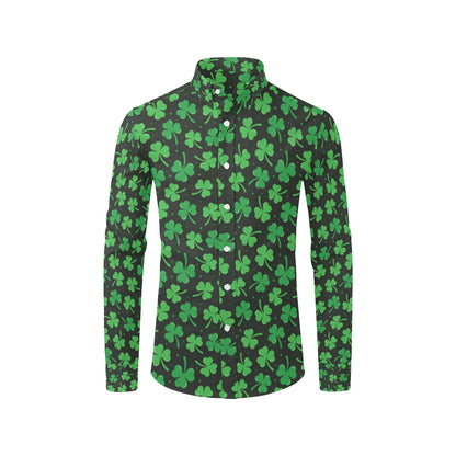 Clover  Pattern Print Design 04 Men's Long Sleeve Shirt