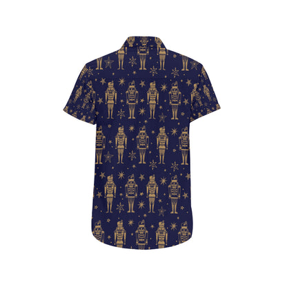 Nutcracker Pattern Print Design A05 Men's Short Sleeve Button Up Shirt