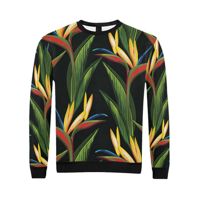 Bird Of Paradise Pattern Print Design BOP012 Men Long Sleeve Sweatshirt