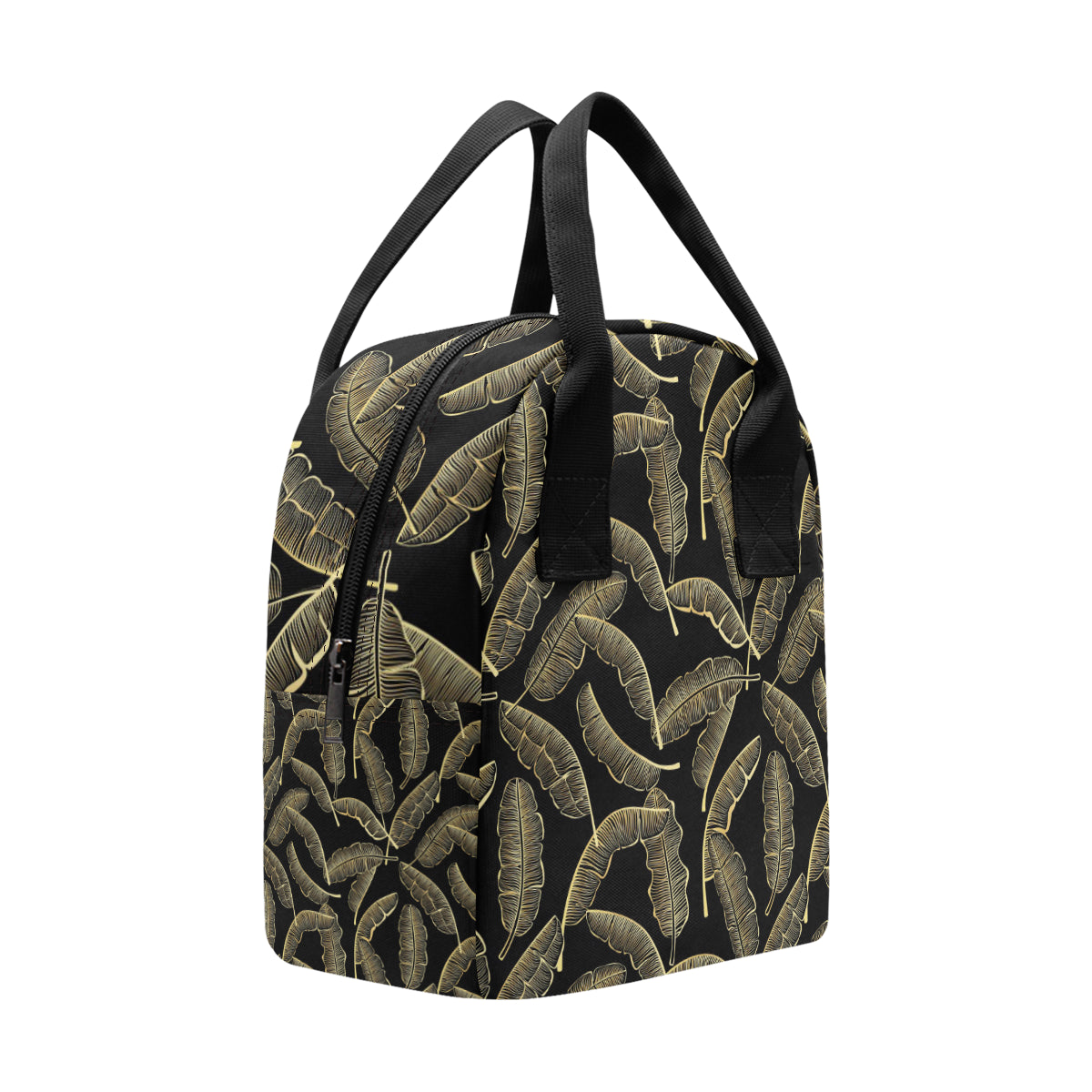 Banana Leaf Pattern Print Design BL07 Insulated Lunch Bag