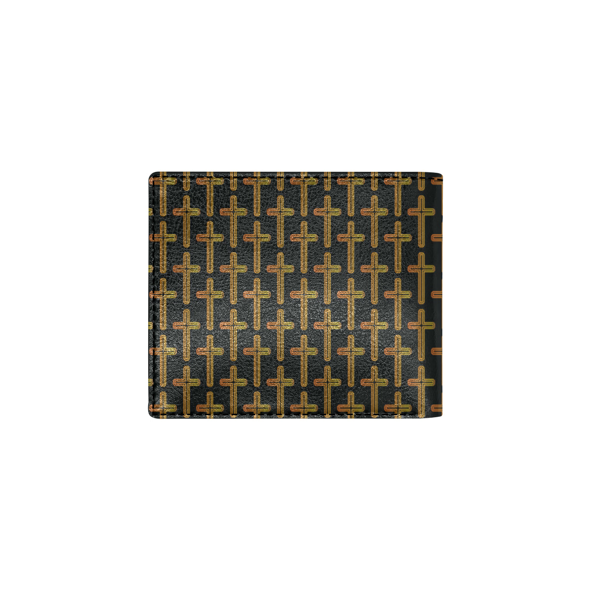 Cross Pattern Print Design 02 Men's ID Card Wallet
