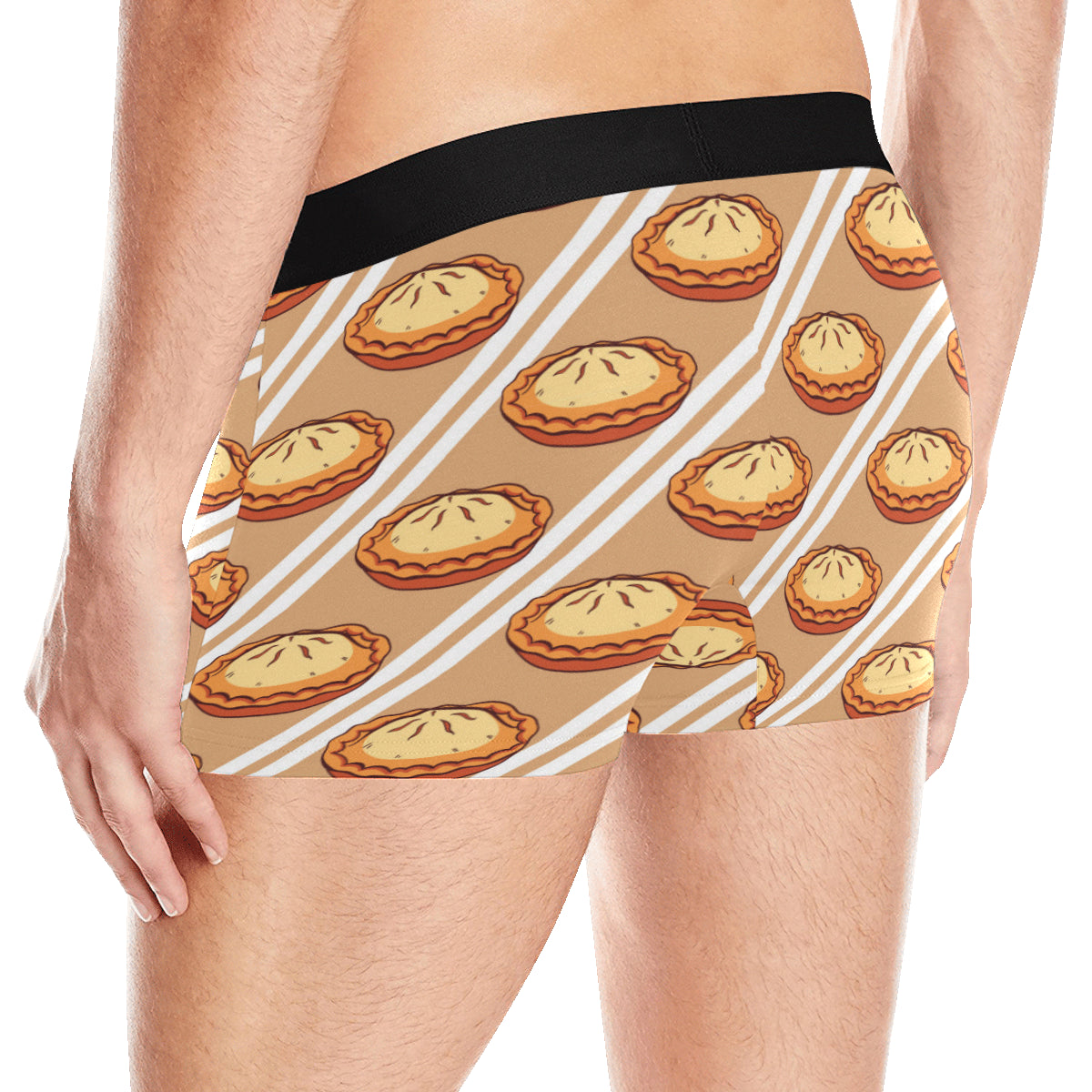 Pie Pattern Print Design A02 Men's Boxer Briefs