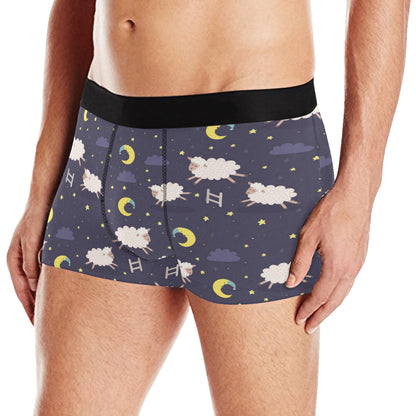 Sheep Night Pattern Print Design 02 Men's Boxer Briefs