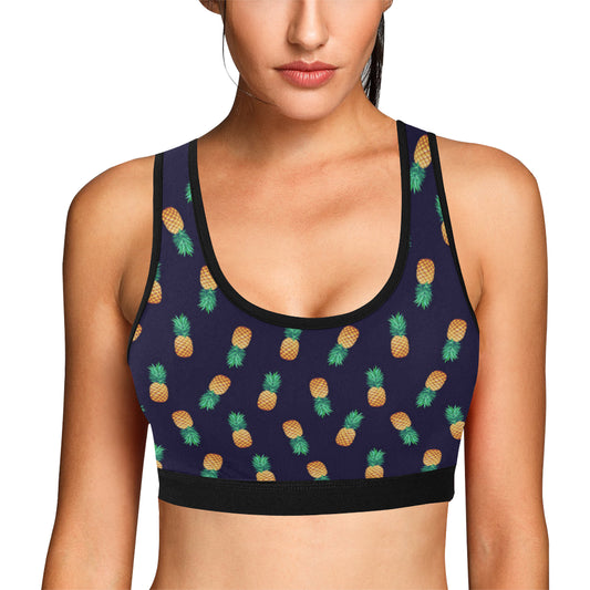 Pineapple Pattern Sports Bra