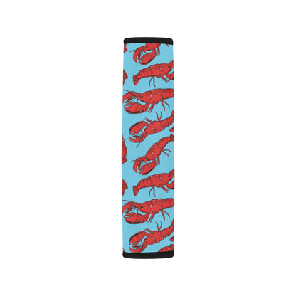 Lobster Red Pattern Print Design 03 Car Seat Belt Cover