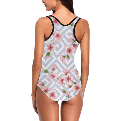 Cherry Blossom Pattern Print Design CB07 Women Swimsuit