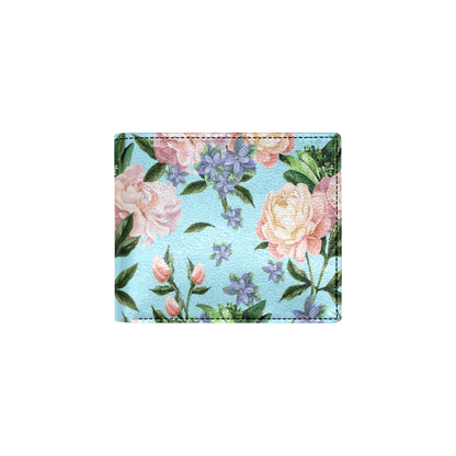 Peony Pattern Print Design PE02 Men's ID Card Wallet