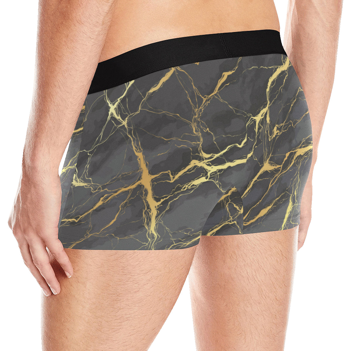 Marble Pattern Print Design 02 Men's Boxer Briefs