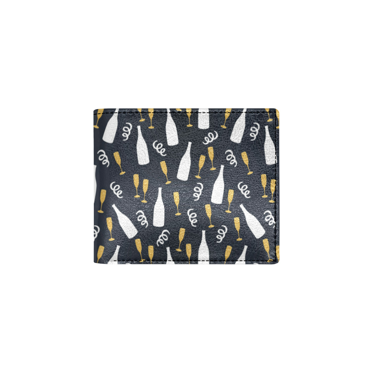 Champagne Pattern Print Design 01 Men's ID Card Wallet