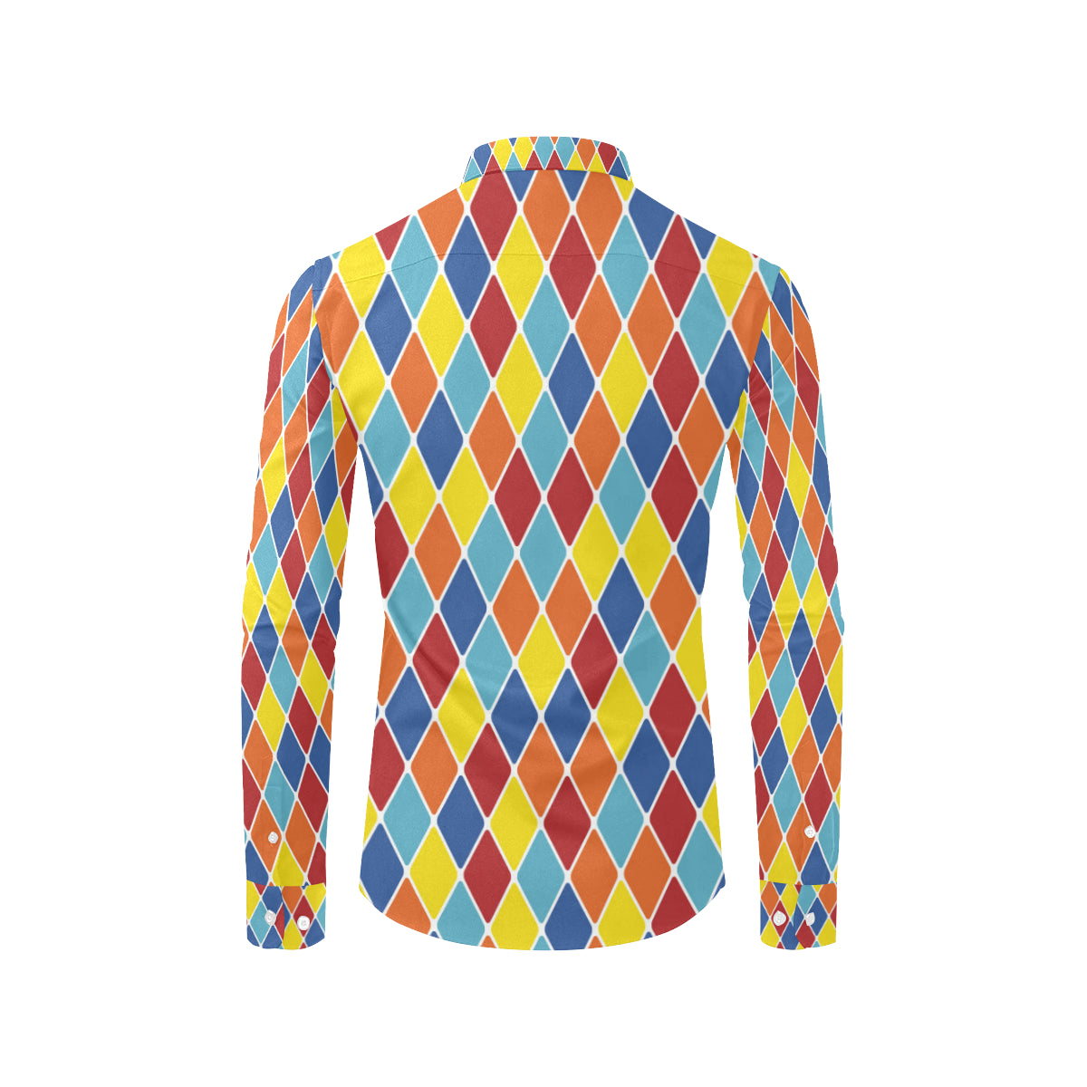 Harlequin Pattern Print Design 01 Men's Long Sleeve Shirt