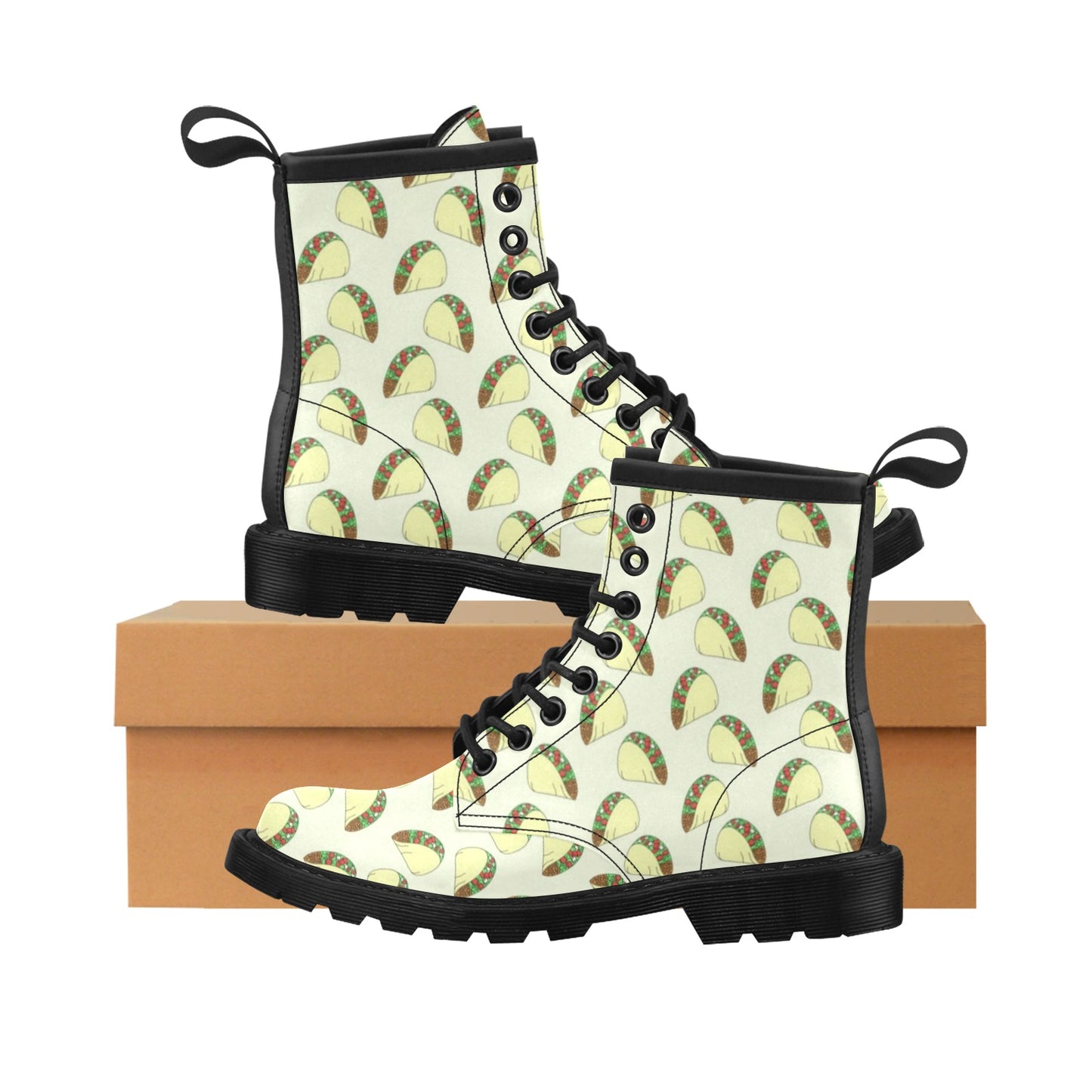 Taco Pattern Print Design TC05 Women's Boots