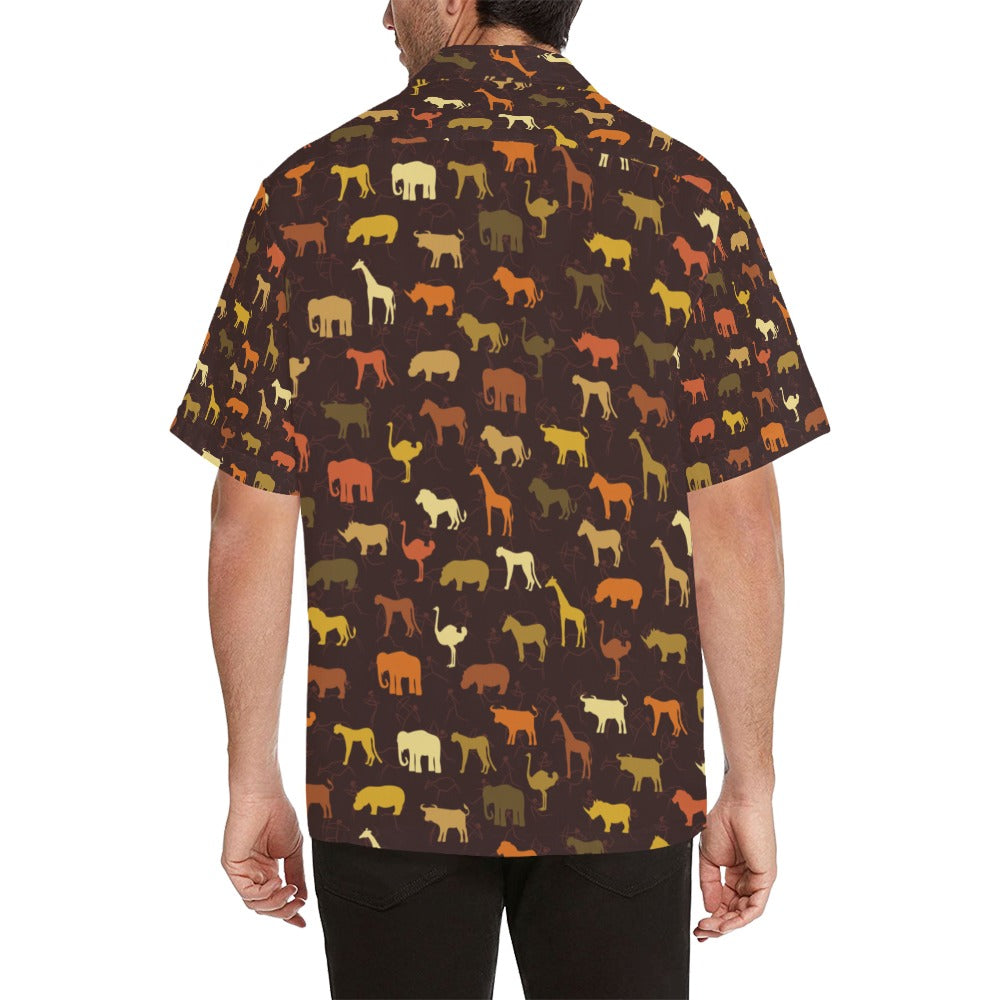 Safari Animal Print Design LKS301 Men's Hawaiian Shirt
