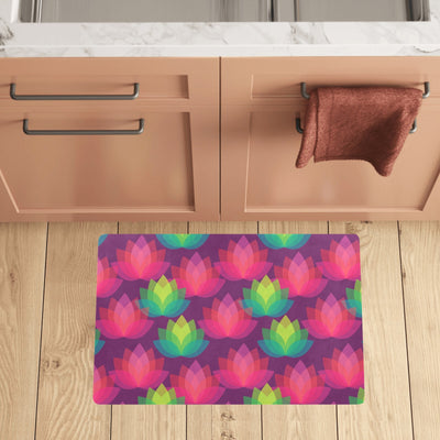 Lotus Pattern Print Design 02 Kitchen Mat