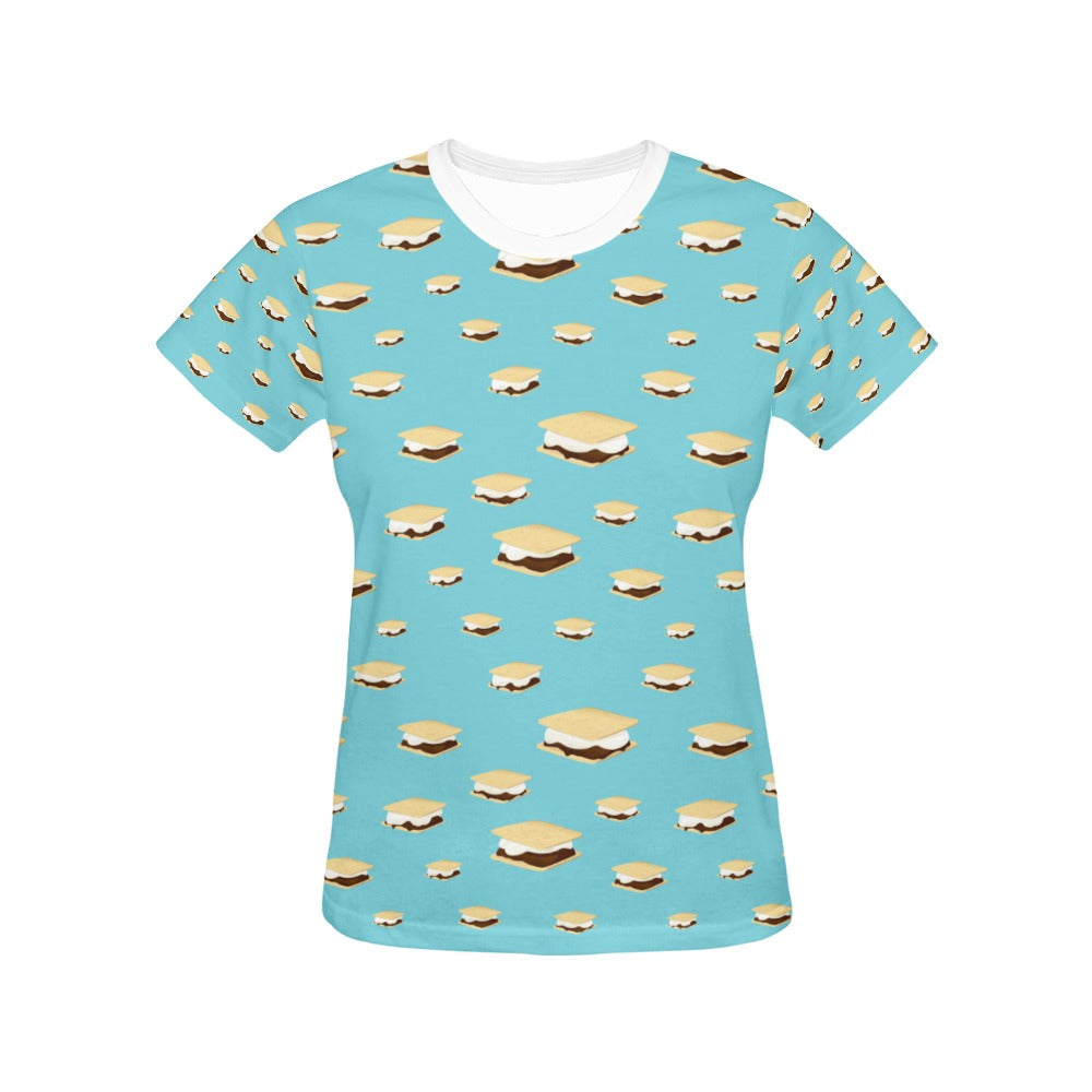 S_Mores Print Design LKS302 Women's  T-shirt