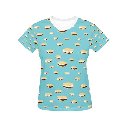 S_Mores Print Design LKS302 Women's  T-shirt