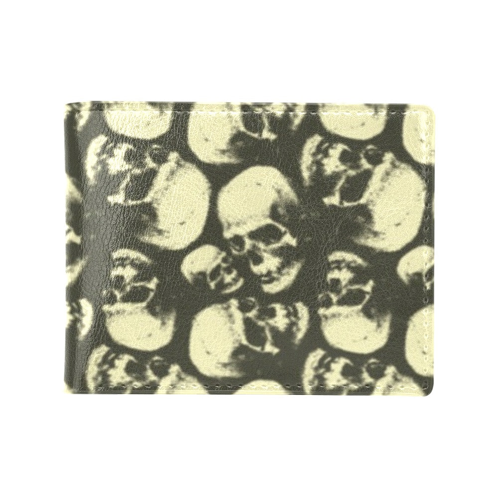 Skull Print Design LKS302 Men's ID Card Wallet