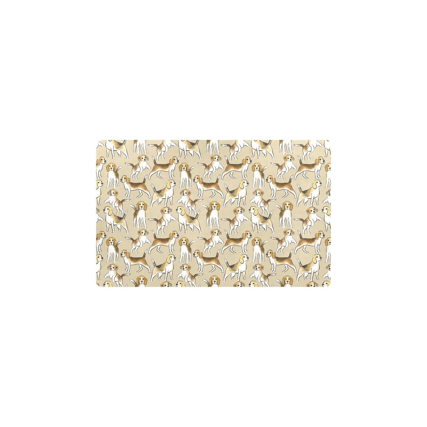 Beagle Pattern Print Design 04 Kitchen Mat