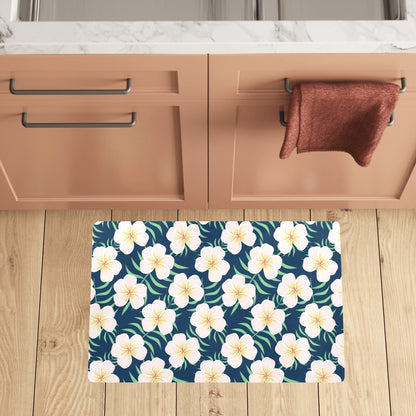 Pink Plumeria Pattern Print Design PM016 Kitchen Mat