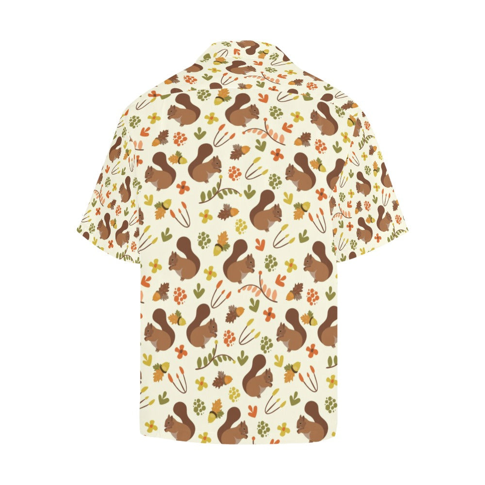 Squirrel Print Design LKS3010 Men's Hawaiian Shirt