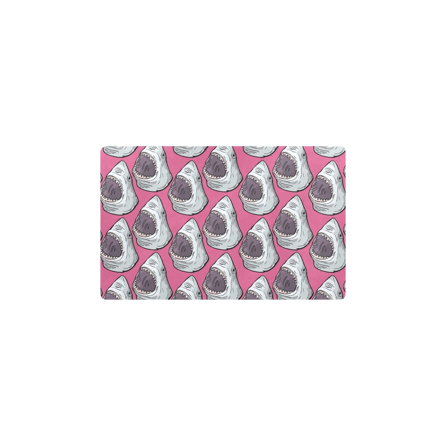 Great White Shark Pattern Print Design 01 Kitchen Mat