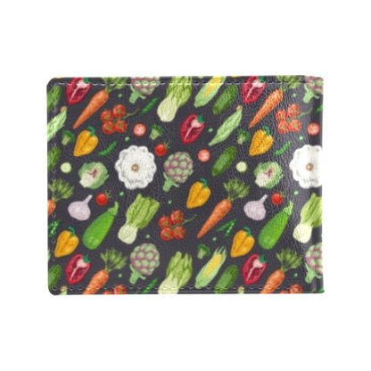 Vegan Pattern Themed Design Print Men's ID Card Wallet