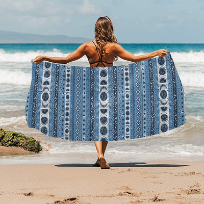 Sun Moon Pattern Print Design LKS306 Beach Towel 32" x 71"