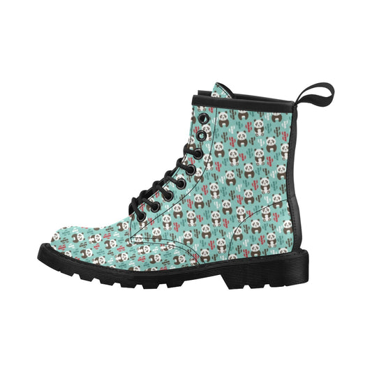 Panda Bear Cute Themed Print Women's Boots