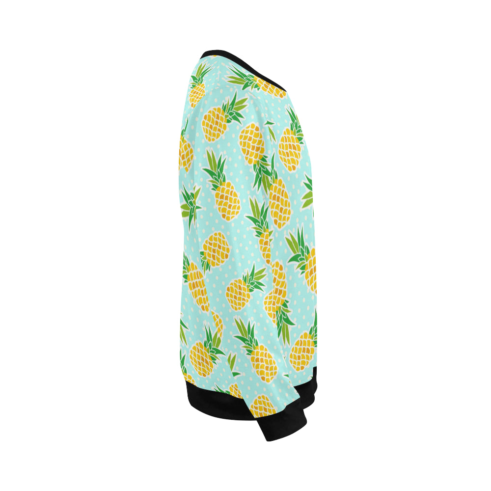 Pineapple Pattern Print Design PP01 Men Long Sleeve Sweatshirt