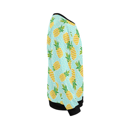 Pineapple Pattern Print Design PP01 Men Long Sleeve Sweatshirt