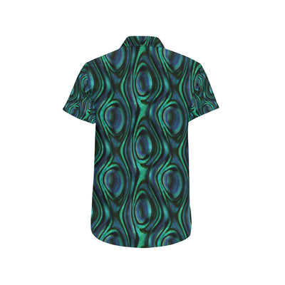 Abalone Pattern Print Design 01 Men's Short Sleeve Button Up Shirt