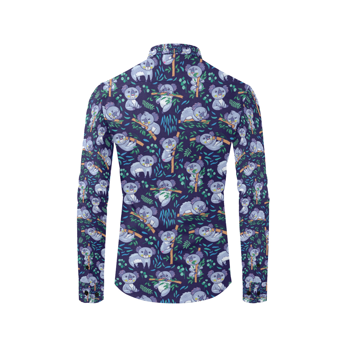 Koala Themed Design Print Men's Long Sleeve Shirt
