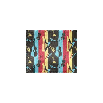 Jazz Pattern Print Design 02 Men's ID Card Wallet