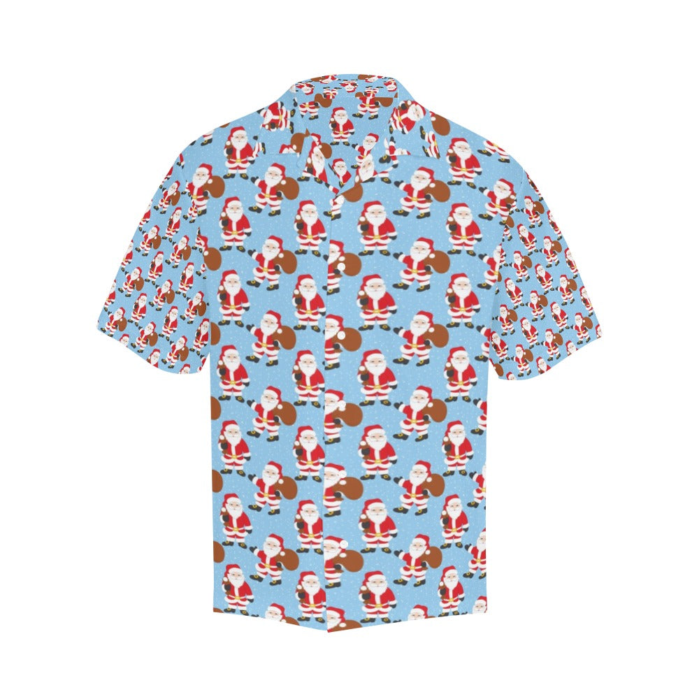 Santa Christmas Themed Print Design LKS305 Men's Hawaiian Shirt