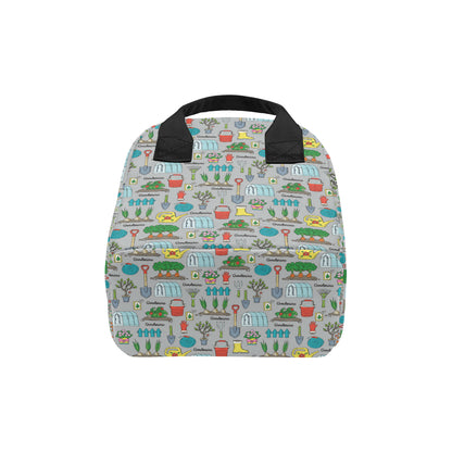 Gardening Pattern Print Design G07 Insulated Lunch Bag