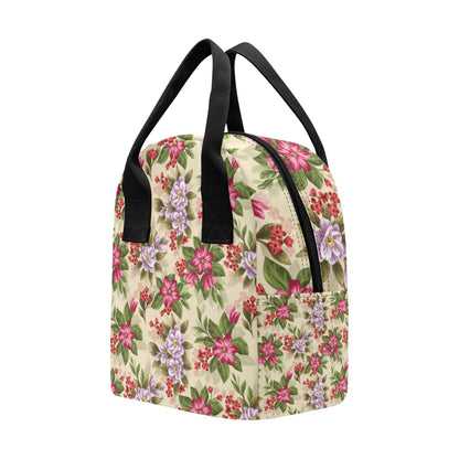 Summer Floral Pattern Print Design SF08 Insulated Lunch Bag