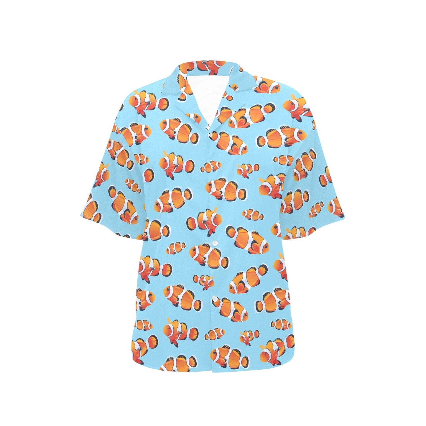 Clownfish Pattern Print Design 01 Women's Hawaiian Shirt