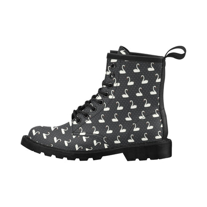 Swan Print Design LKS401 Women's Boots