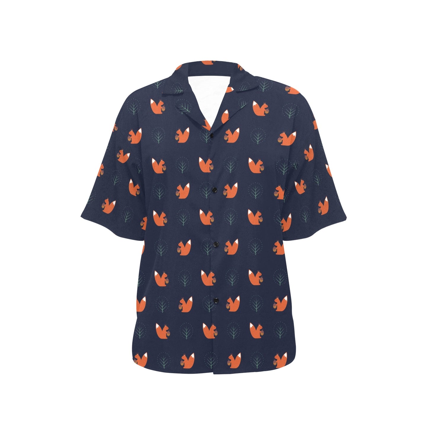 Squirrel Print Design LKS303 Women's Hawaiian Shirt