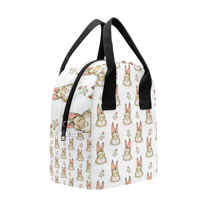 Rabbit Pattern Print Design RB09 Insulated Lunch Bag