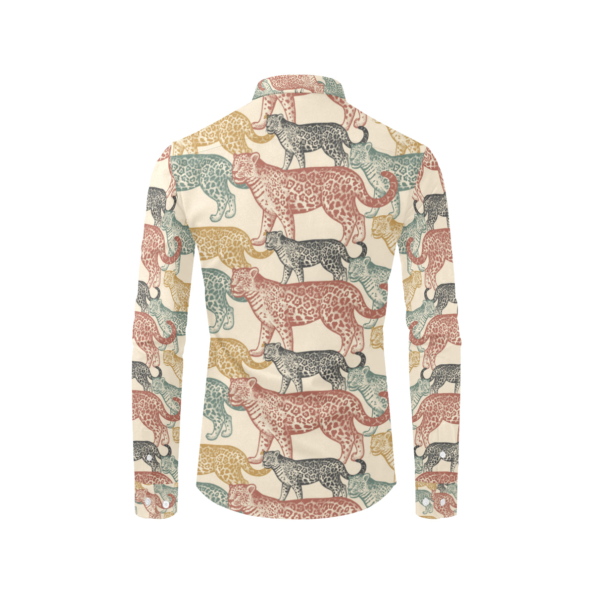 Jaguar Pattern Print Design 01 Men's Long Sleeve Shirt