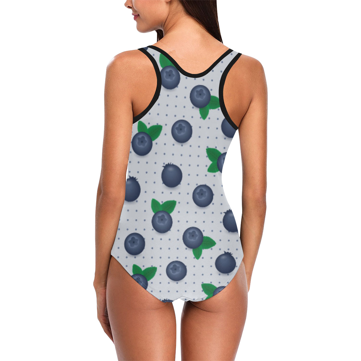Blueberry Pattern Print Design BB02 Women Swimsuit