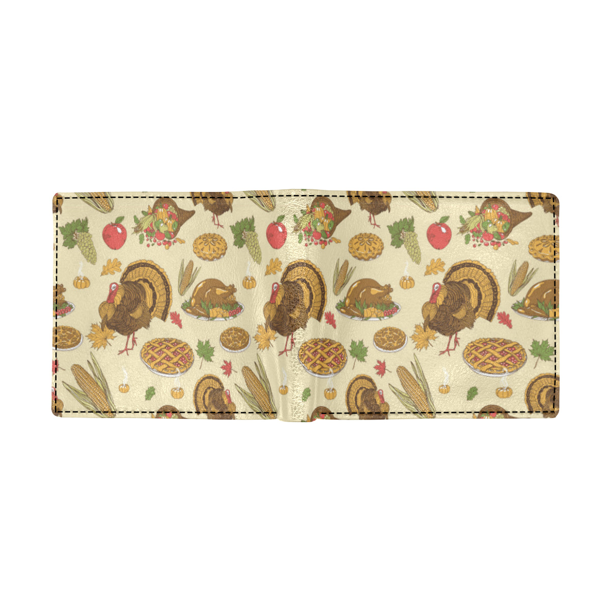 Turkey Pattern Print Design 02 Men's ID Card Wallet