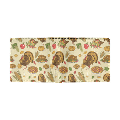 Turkey Pattern Print Design 02 Men's ID Card Wallet
