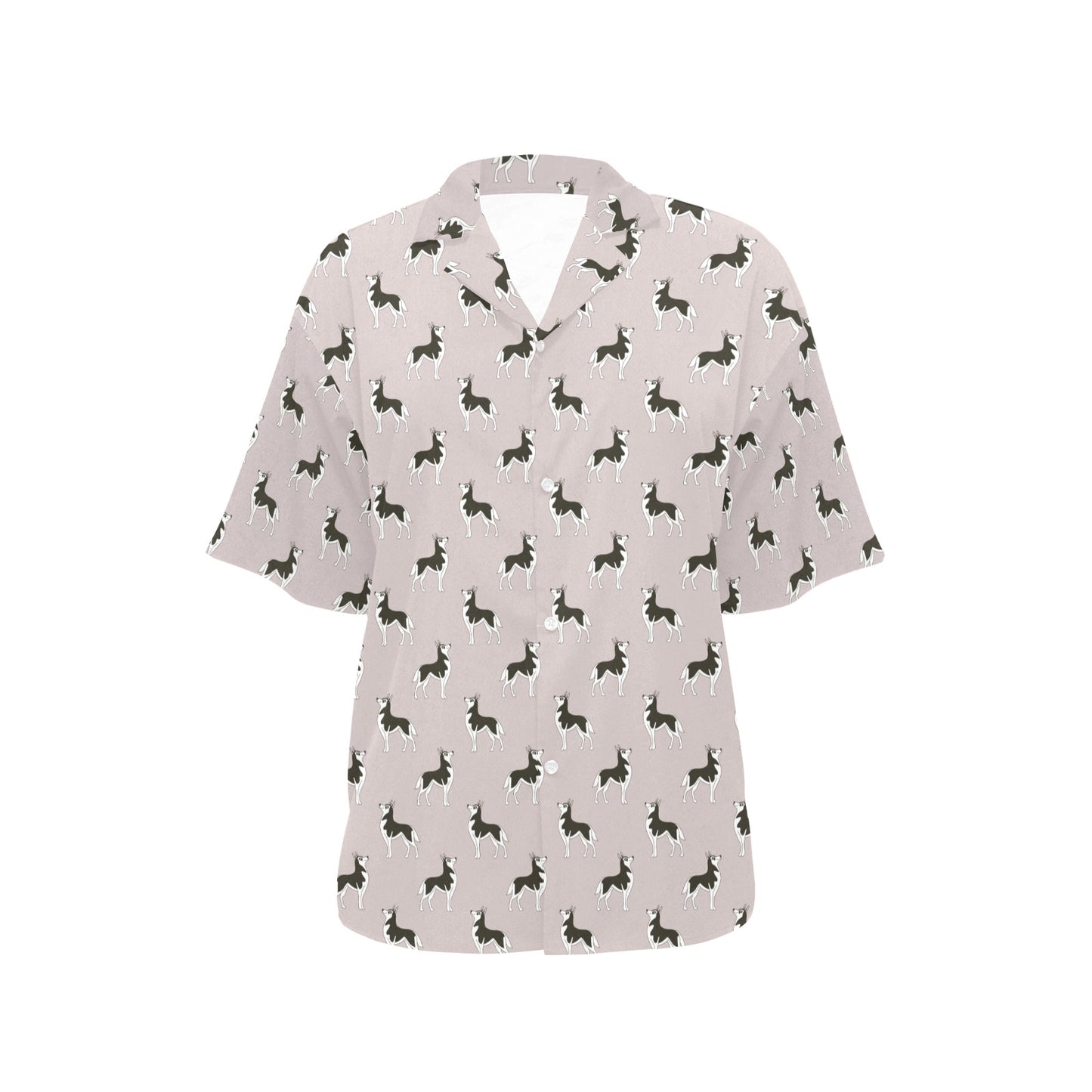 Siberian Huskies Print Design LKS301 Women's Hawaiian Shirt