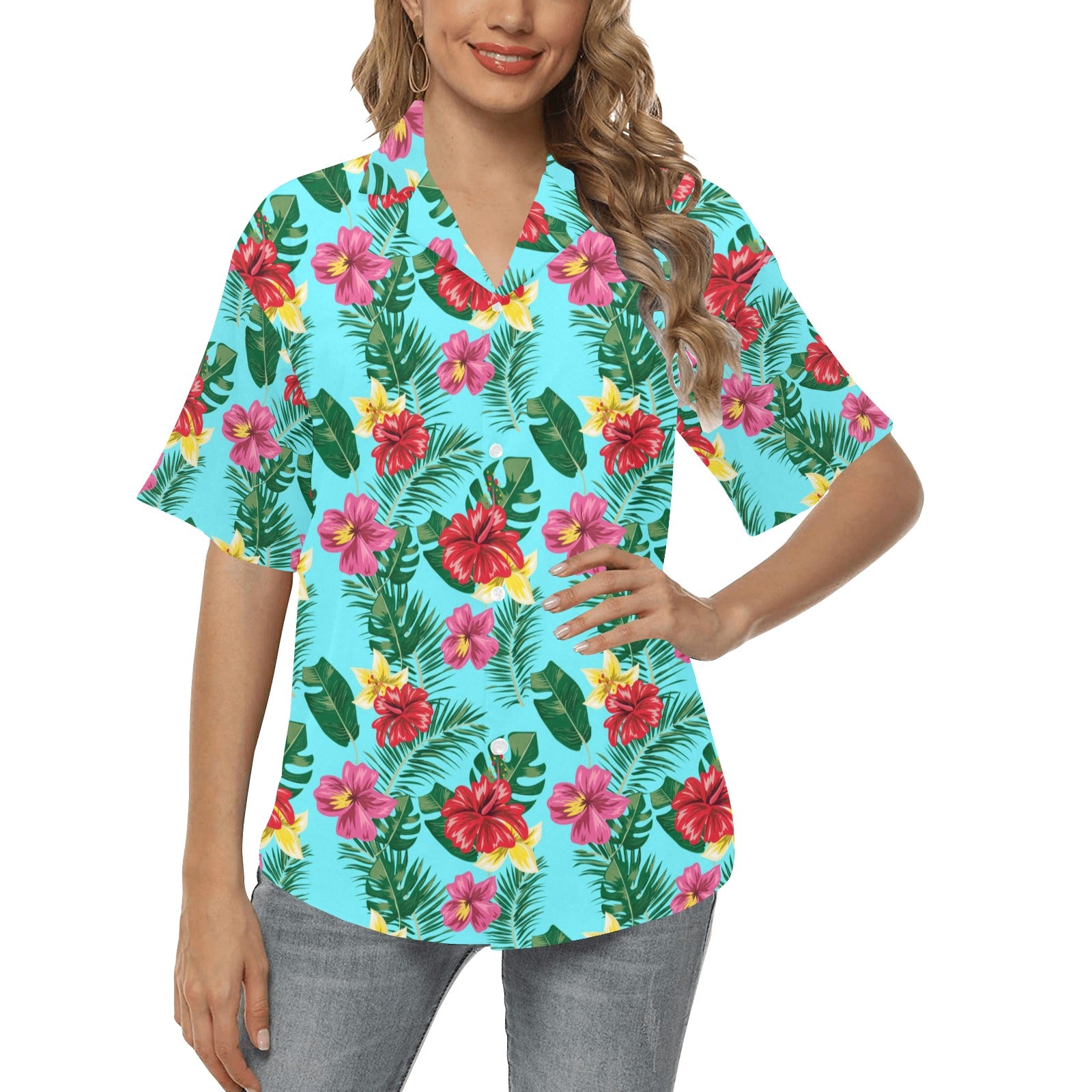 Hibiscus Hawaiian Flower Women's Hawaiian Shirt